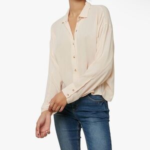 ONEILL BRAXTON BUTTON UP TOP WOMEN'S Blouse Blush